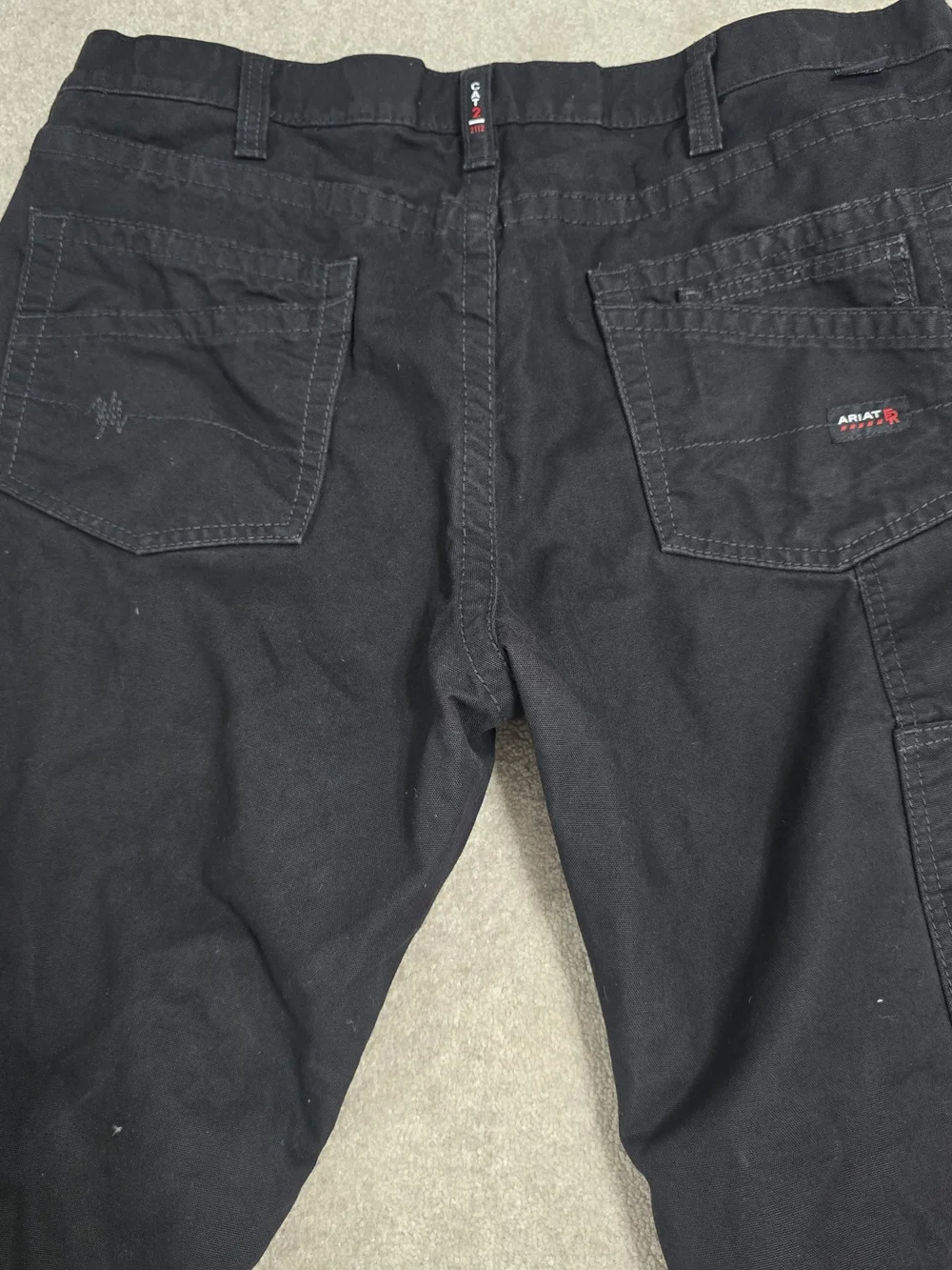 Ariat Flame Resistant Black Relaxed Boot Pants Mens Size 38/32
